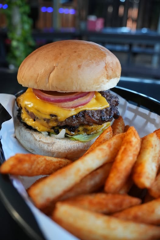westville whare house burger and chips