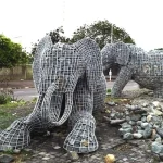 Durban, South Africa, is home to a set of large, distinctive elephant sculptures