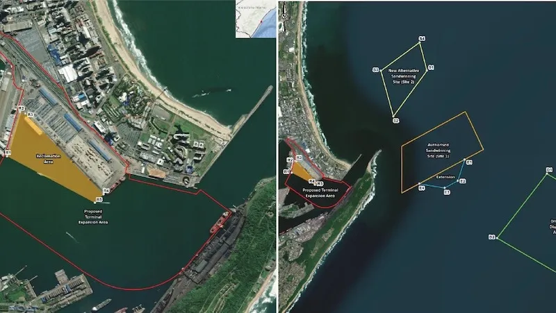 Land reclamation application in the Port of Durban