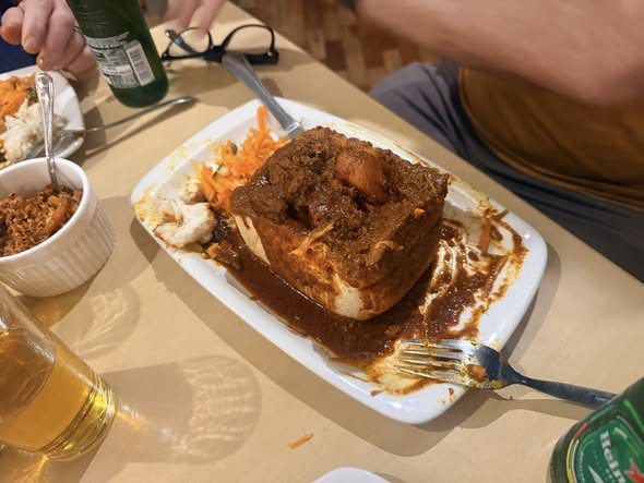 mutton bunny chow at la mercy