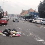 uMgungundlovu (Pietermaritzburg / Msunduzi Municipality, KwaZulu-Natal, South Africa) municipal waste management workers are on strike, leading to rubbish/litter piling up in parts of the city.