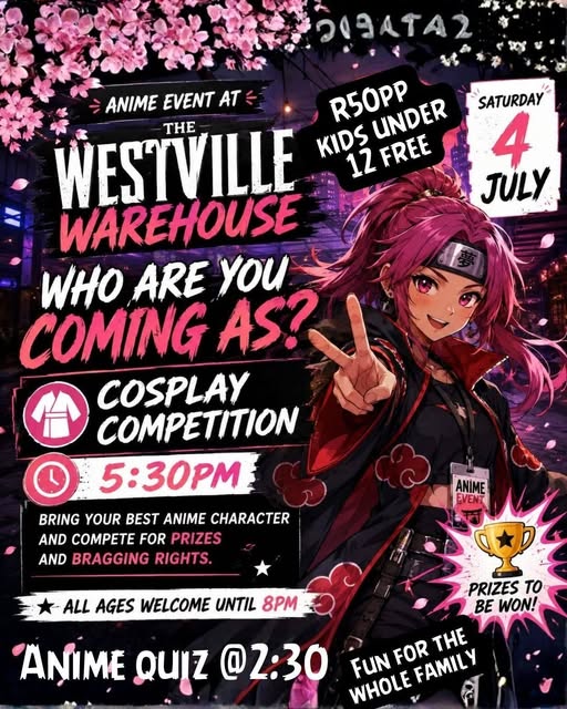 Cosplay competition at Westville wharehouse