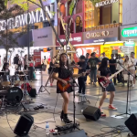 Brother Phet plays highway star song at Siam