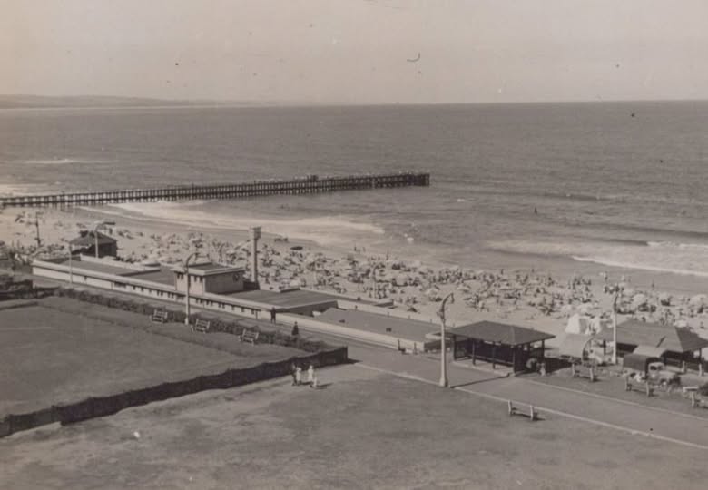 Durban South Beach. Dated 1946.