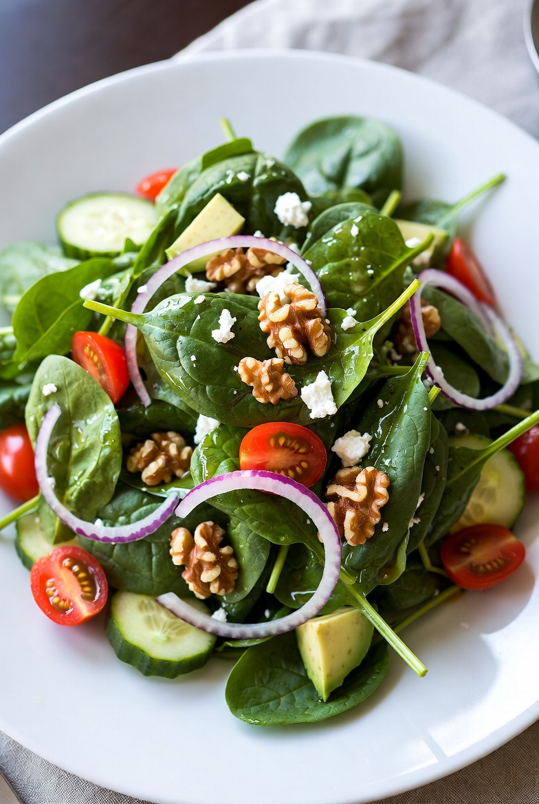 Raw Spinach Salad Recipe