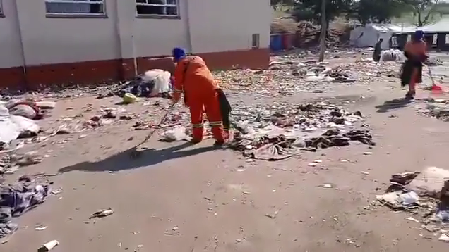 State of refugee camp after Malawians left