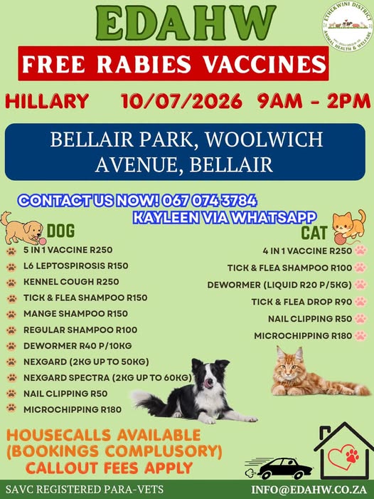 Free rabies injection