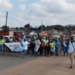 A march to fight against illegal immigrants led by March and March in Nseleni