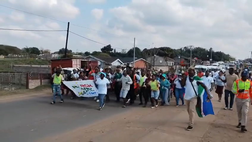 A march to fight against illegal immigrants led by March and March in Nseleni