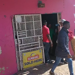 ##Mabahambe #Tumahole closing of foreign nationals spaza shops today, Parys, Free State, South Africa.