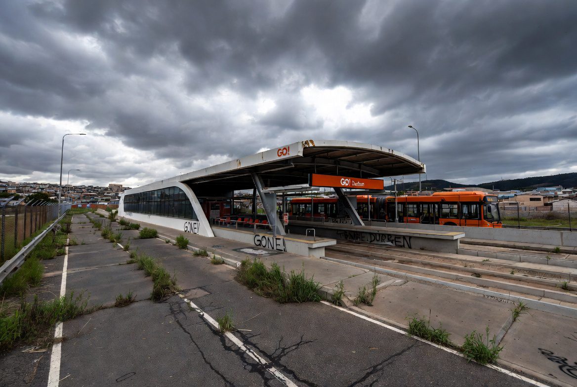 a conceptual image capturing the essence of the long-delayed GO! Durban project