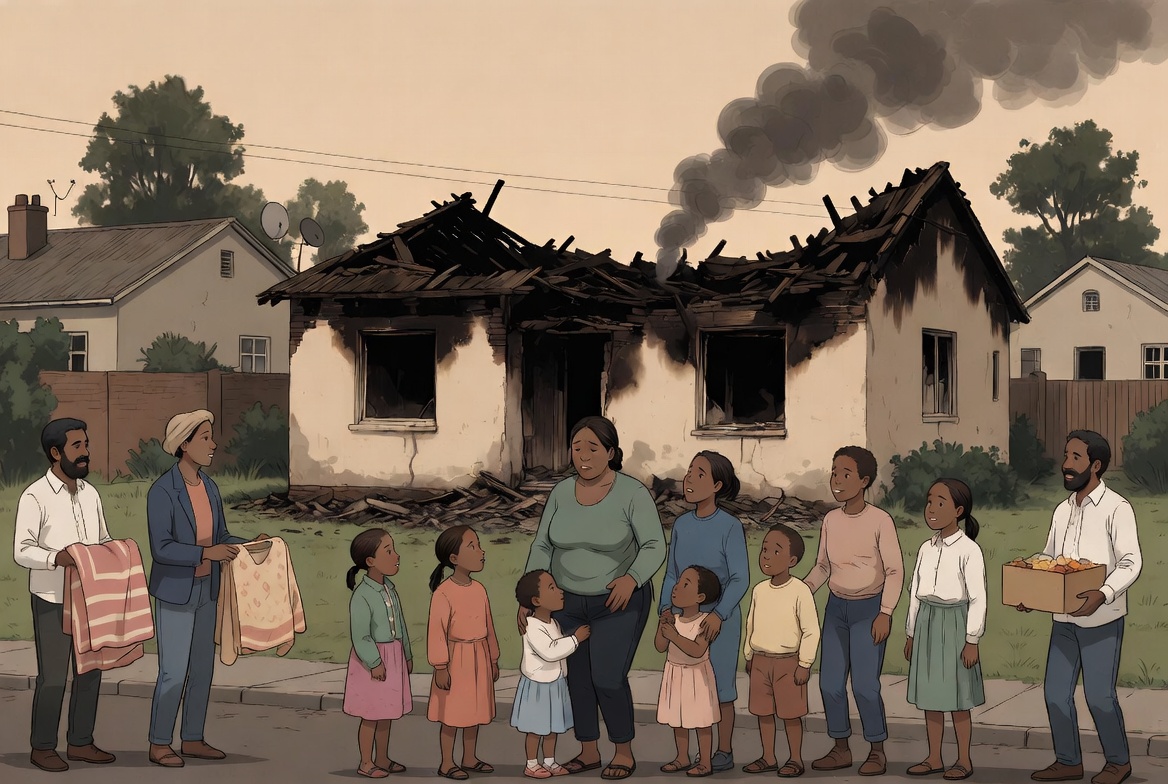 A devastating house fire in Reservoir Hills, Durban, on Thursday night (July 2, 2026) left a single mother and her seven children homeless, but the local community responded with remarkable speed and compassion. 0 (0)