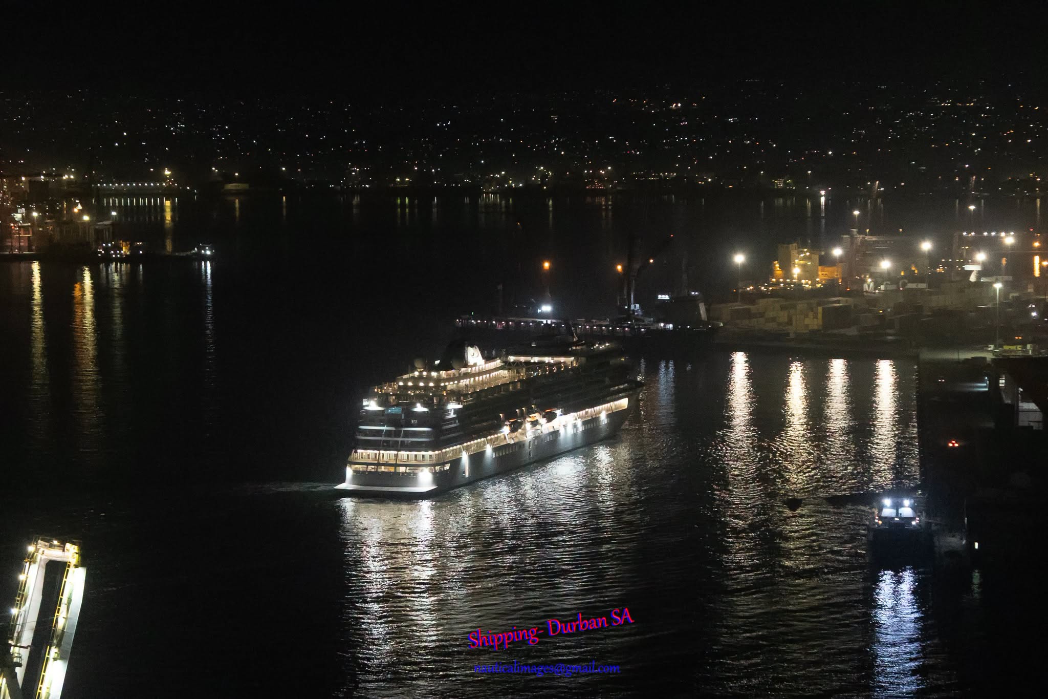 Passenger Vessel arriving in Durban Harbour this morning and berthing at the MSC- Nelson Mandela Cruise Terminal at 05h20 0 (0)
