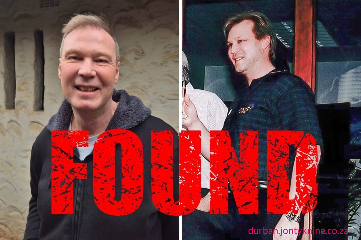 A north Durban (Umgeni Park) resident named Slade Thomas, who had been missing for about two days, was safely reunited with his family after primary school teacher Lezé van der Walt spotted him sitting in the bushes.