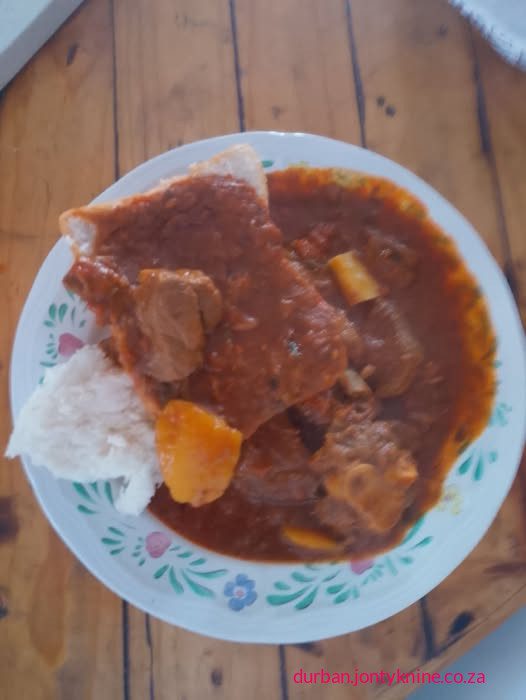 Bunny Chow at Flaky Hake Bluff.