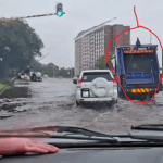 The irony of it, an empty rubbish truck cruising through the flood looking at all the damage the rubbish blocking the drains is causing, guess danger pay and overtime are fair practice for the driver