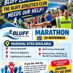The Bluff Athletics Club Marathon takes place on 29 November