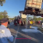 Furious farmers near Rome dump milk on the ground because they cannot make ends meet